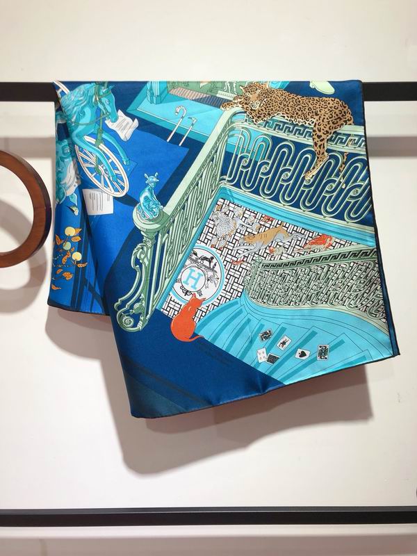 Hermes silk scarf 90X90cm E15 (8)